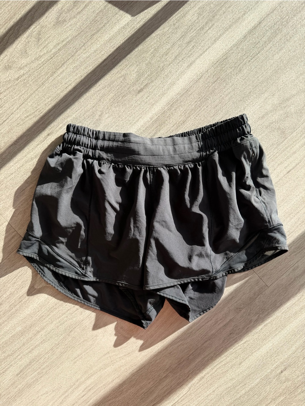 lululemon athletica Black Athletic Running Shorts